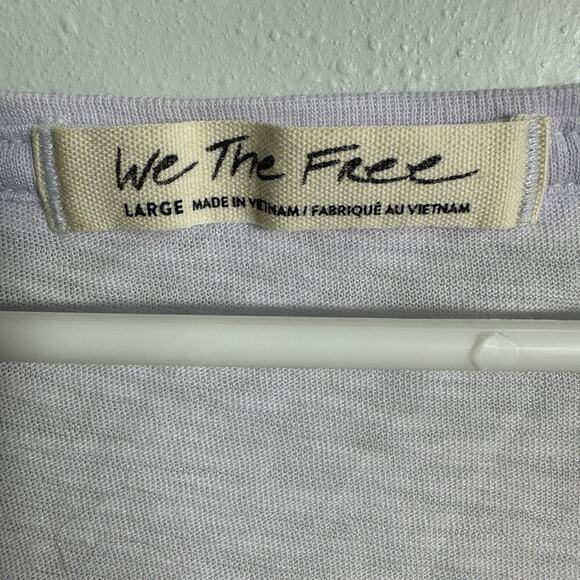 Free People Light Purple Short Sleeve Tee - Picture 3 of 3